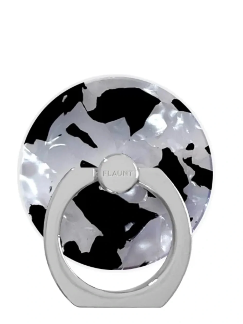 Flaunt Black and White Tortoise Adhesive Phone Ring Stand - NWT